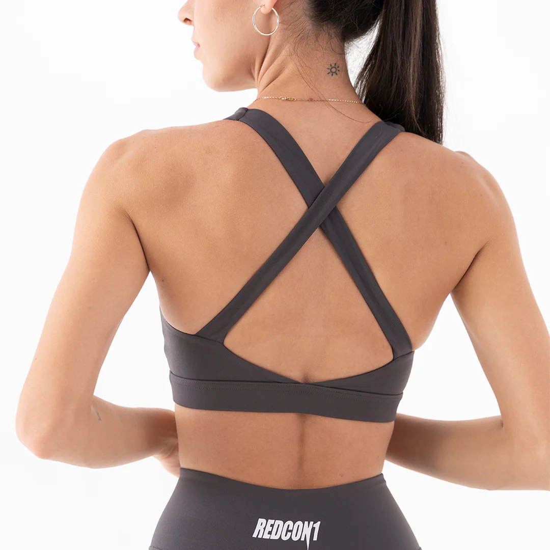 Grey Supreme Fit Sports Bra - Image 2