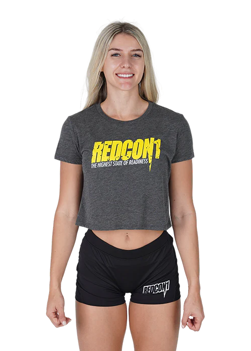 Premium Dark Grey Heather Crop - Image 2