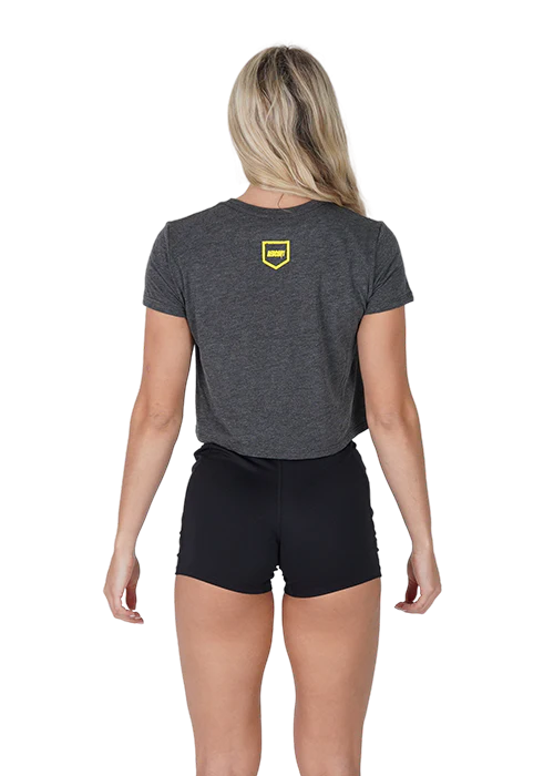 Premium Dark Grey Heather Crop - Image 5