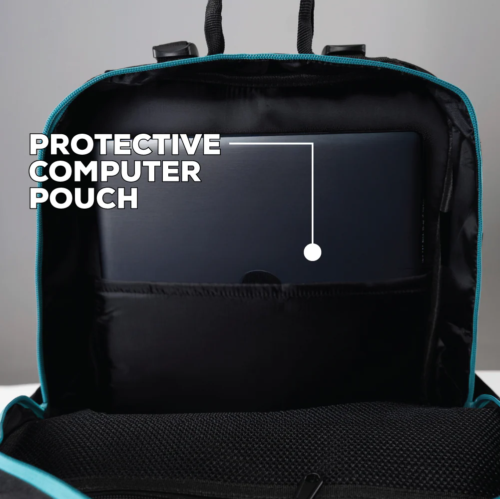 TACTICAL PRO BACKPACK 25L BLACK W/ TEAL - Image 3